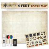 Jumbo Distressed Dry Erase Grid Mat - 34.5"x48"