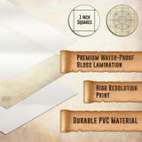 Jumbo Distressed Dry Erase Grid Mat - 34.5"x48"