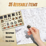 SALE - Desert / Tundra - Dry Erase Mat - 24"x36"