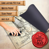 Distressed Dry Erase Grid Mat - 24"x36"