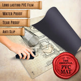 Jumbo Distressed Dry Erase Grid Mat - 34.5"x48"