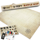 Distressed Dry Erase Grid Mat - 24"x36"