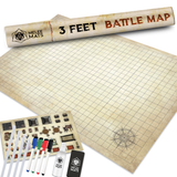Distressed Dry Erase Grid Mat - 24"x36"