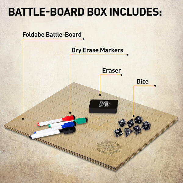 Distressed - The Original Battle Grid Game Board - Double Sided - 23"x27"