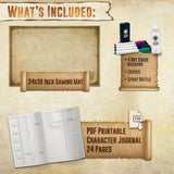 Distressed Dry Erase Grid Mat - 24"x36" (Version 2)