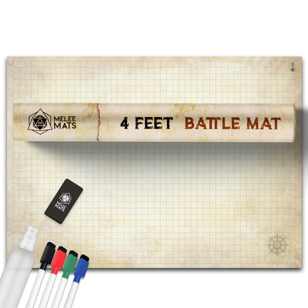 Jumbo Distressed Dry Erase Grid Mat - 34.5"x48"