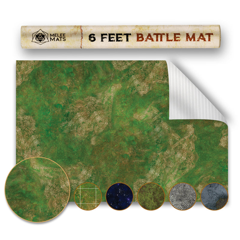 Vinyl Battle Game Mat - Grasslands - [48" x 72"]