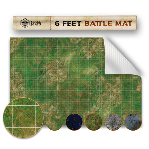 Vinyl Battle Game Mat - Moss Grid - [48" x 72"]