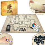 Distressed - The Original Battle Grid Game Board - Double Sided - 23"x27"