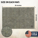 Distressed-Cobblestone - 2 Pack Double Sided Dry Erase Grid Mat -  24"x36"