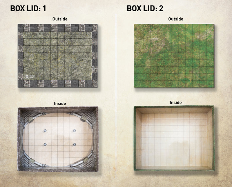 Multi-Terrain - The Original Battle Grid Game Board - Double Sided - 22"x26"