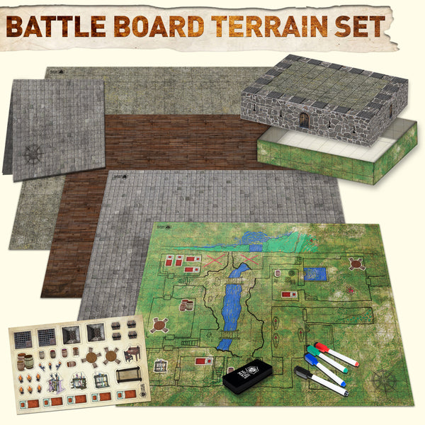 Multi-Terrain - The Original Battle Grid Game Board - Double Sided - 22"x26"